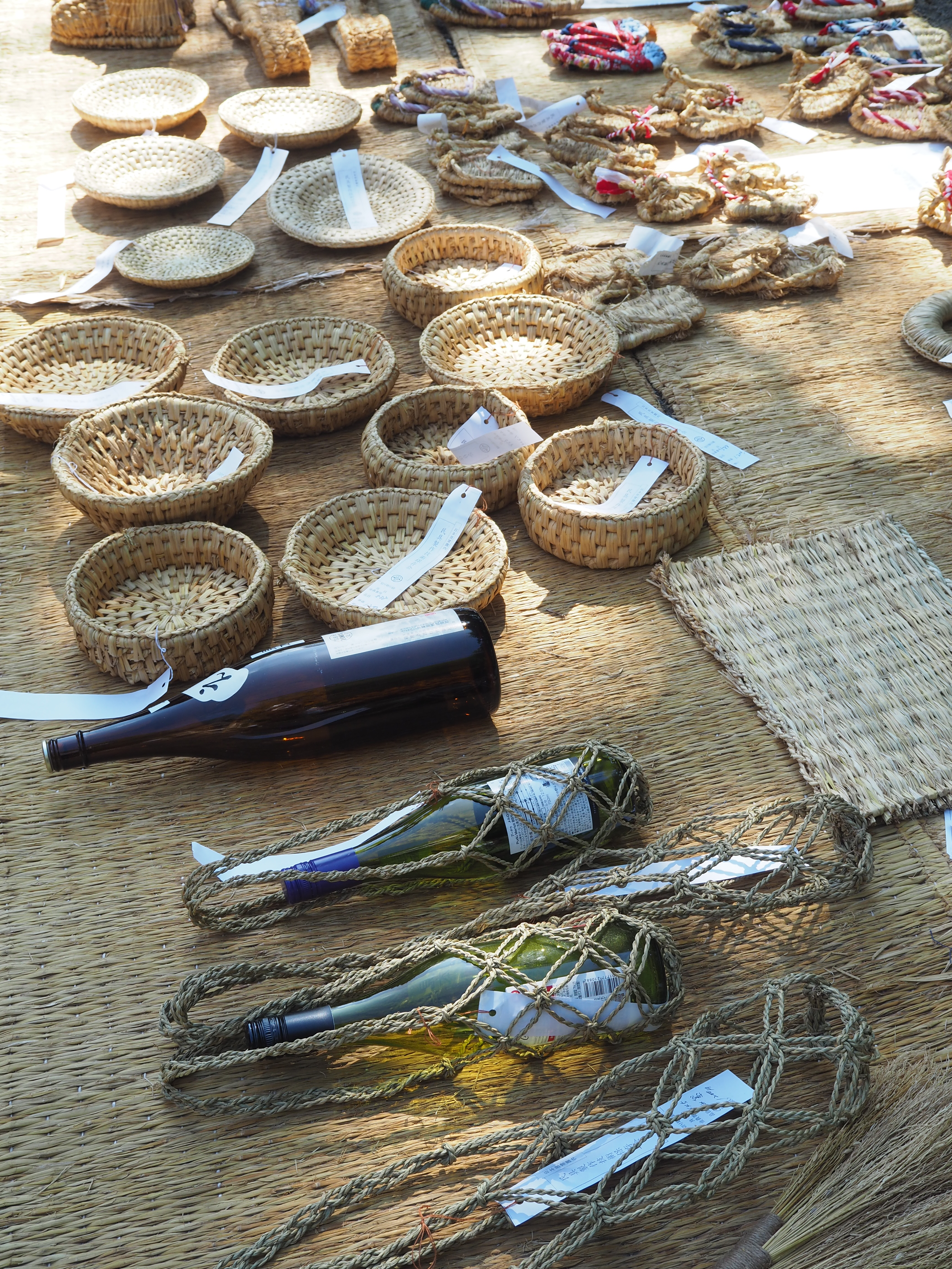 10月2日 11月13日 民技会 わら細工 竹細工 はた織り作品頒布会 川崎市立日本民家園