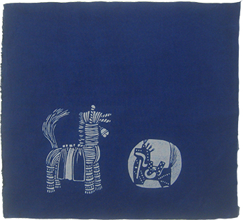 a sample work with pattern of horse