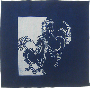 a sample work with pattern of horse
